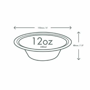 Vegware Compostable Nourish Moulded Fibre Bowl Natural 12oz/340ml (Pack of 500) - DX581 - 3