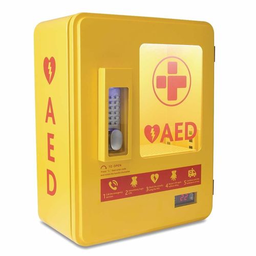 Automated External Defibrillator Alarmed Outdoor Heated Metal Cabinet - CH788 - 1