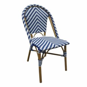 Bolero Parisian Style Rattan Side Chair Blue (Pack of 2) - CH110 - 1