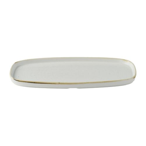 Churchill Stonecast Barley White Chefs' Walled Oblong Plate 350mm (Pack of 6) - DX021 - 2