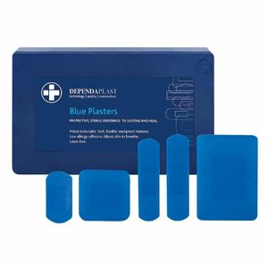 Beaumont Dependaplast Blue Plasters Assorted Sizes (Pack of 100) - CZ570 - 1