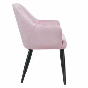 Bolero Lia Velvet Effect Chairs Dusty Pink (Set of 2) - DP198 - 3