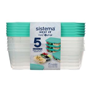Sistema Nest It Meal Prep Containers 1.9Ltr (Pack of 5) - DP648 - 1