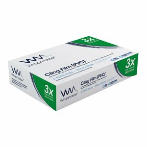 Wrapmaster PVC Cling Film Refill for Wrapmaster Compact 300mm x 225m (Pack of 3) - GL385 - 3