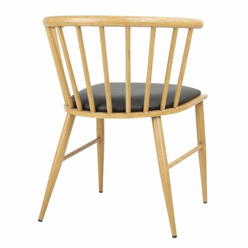 Bolero Harrowdene Padded Metal Side Chairs Wood Effect (Pack of 2) - FU528 - 4