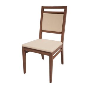 Bolero Bespoke Bia A Side Chair in Cream/Walnut - HS402 - 1