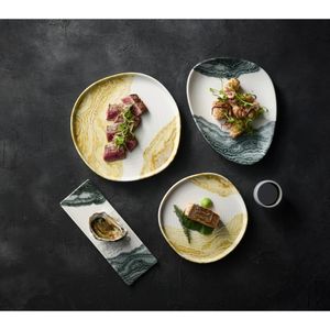 Churchill Tide Black Oblong Plates 250 x 90mm (Pack of 6) - HX193 - 3