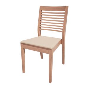 Bolero Bespoke Marty B Stacking Chair in Cream/Beech - HS375 - 1