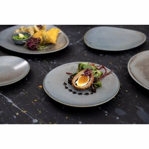 Olympia Ember Blue Triangle Plates 250mm (Pack of 6) - FU179 - 3