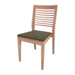 Bolero Bespoke Marty B Stacking Chair in Olive/Beech - HS380 - 1