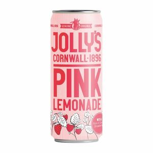 Jolly's Cornish Pink Lemonade Cans 250ml (Pack of 24) - HN942 - 1