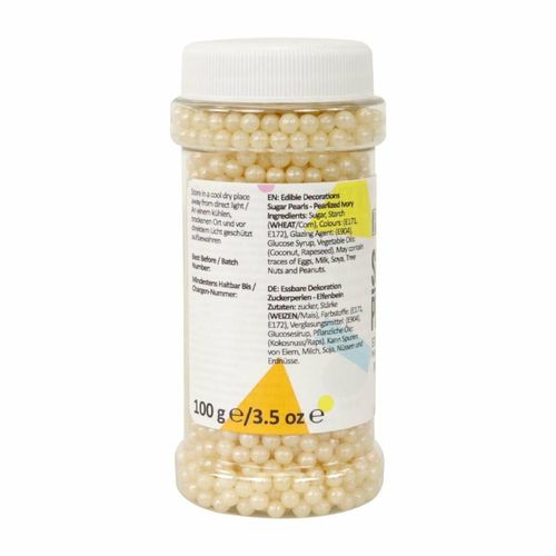 PME Sugar Pearls 100g - Pearlised Ivory - HU218 - 5