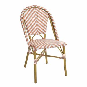 Bolero Parisian Style Rattan Side Chair Coral (Pack of 2) - FU534 - 1