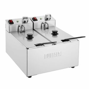 Buffalo Twin Tank Twin Basket 2x3Ltr Countertop Fryer 2x2kW - CU615 - 3