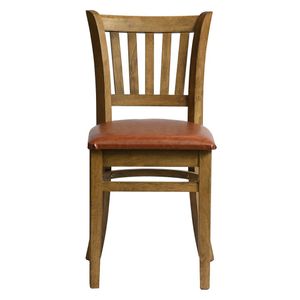 Manhattan Dining Chair in Weathered Oak with Bison Tan Seat (Pack of 2) - HX815 - 1
