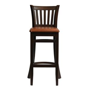 Manhattan Bar Chair in Dark Walnut with Bison Tan Seat - HX850 - 1