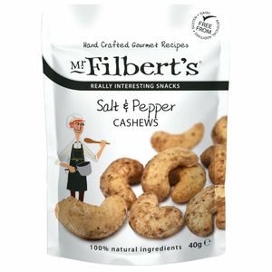 Mr Filbert's Salt & Pepper Cashews 40g (Pack of 20) - FU479 - 1