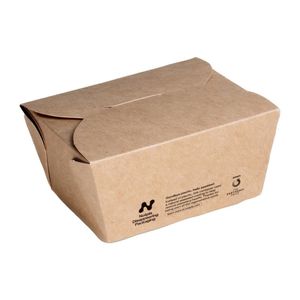 Notpla Small Takeaway Boxes 800ml - Kraft (Pack of 500) - HW509 - 1