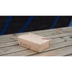 Notpla Large Takeaway Boxes 1750ml - Kraft (Pack of 220) - HW511 - 3