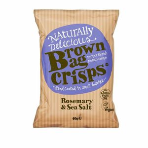 Brown Bag Crisps Rosemary and Sea Salt 40g (Pack of 20) - FU435 - 1