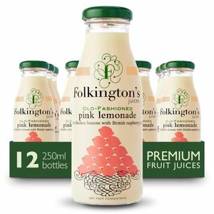 Folkington's Juices Pink Lemonade Glass Bottle 250ml (Pack of 12) - FU464 - 3