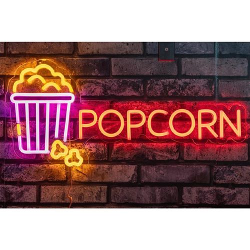 A1 Equipment Popcorn Neon Style LED Light-up Sign A7374 - HT419 - 2