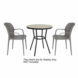 Bolero Marston Round Outdoor Table Black 700mm - DX986 - 3