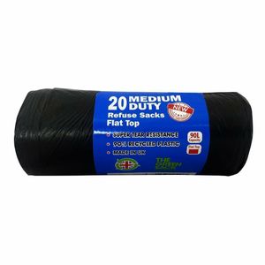 Jantex Large Medium Duty Black Bin Bags 80Ltr (Pack of 10) - GN399 - 3