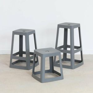 Origin Base Stool Mouse Grey 400x400x440mm (2 Pack) - HX776 - 3