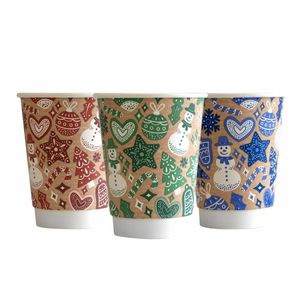 Vegware Christmas Double Wall Hot Cup 89-Series 12oz (Pack of 500) - HX493 - 3