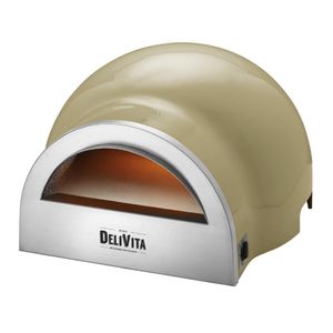Delivita Dual Fuel Gas Pizza Oven Olive Green - HZ249 - 1