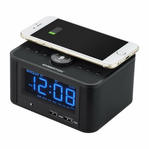 Emberton Bodmin Multi-Function Alarm Clock with Wireless Charging & Speaker - HZ529 - 3