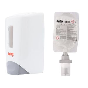 Jantex Manual Anti-Bac Soap Dispenser and Refill Bundle 500ml - SA813 - 1
