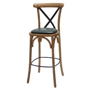 Bristol Bar Chair in Weathered Oak with Bison Cedar Seat - HX882 - 1