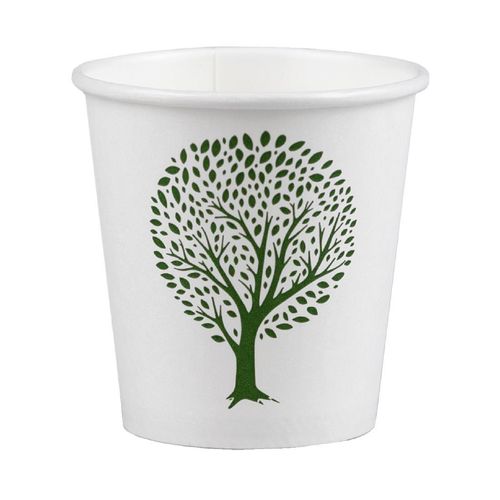 Vegware Green Tree White Hot Cups 4oz 62-Series (Pack of 1000) - HX488 - 1