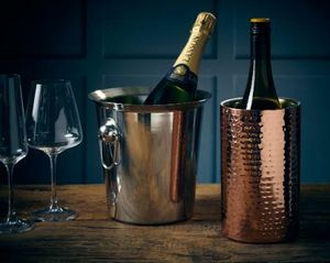 GenWare Hammered Copper Plated Wine Cooler - 3