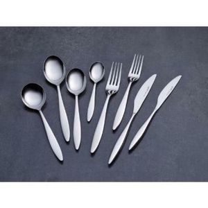 Genware Teardrop Dessert Spoon 18/0 (Dozen) - 3