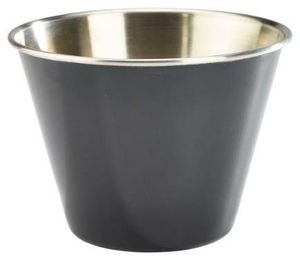 GenWare Black Stainless Steel Ramekin 34cl/ 12oz (Pack of 24) - 1