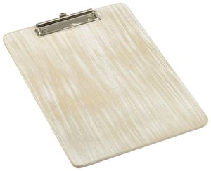 White Wash Wooden Menu Clipboard A4 24x32x0.6cm - 1