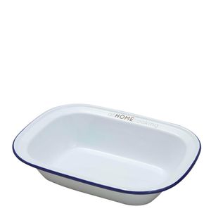 Custom Branded Enamel Oblong Pie Dish (300x225x70mm) - 1