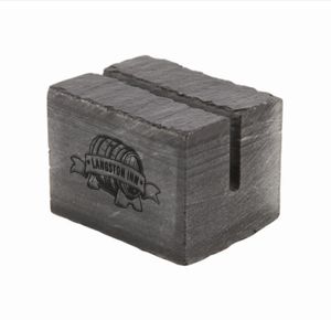 Custom Branded Slate Cube Mini Sign Holder (3X2.5cm) - 1
