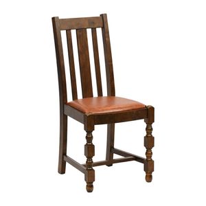 Thame Dining Chair in Vintage Wood with Bison Tan Seat (6 Pack) - JA265 - 1