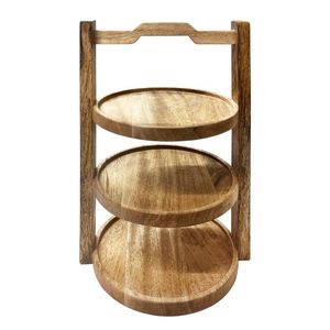 Olympia 3-Tier Stand Mango Wood for 200mm Plates - HY751 - 1