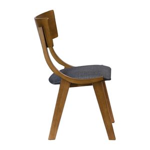 Chelsea Dining Chairs in Weathered Oak with Shetland Sea Seats (6 Pack) - JA255 - 3