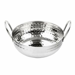 Olympia Table Presentation Hammered Kadai Dish Stainless Steel 200mm - HY107 - 3