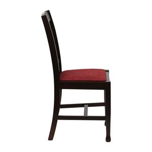 Lattice Back Dining Chair in Dark Walnut with Shetland Scarlett Seat (6 Pack) - JA278 - 3