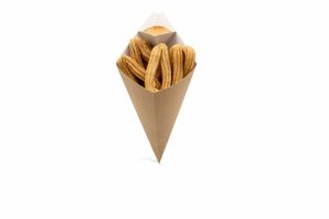 Large Kraft Cone with Dip Corner (Case of 250) - 1
