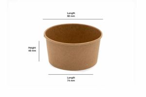 7oz Kraft Heavy Duty Paper Container (Case of 500) - 3