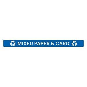 Jantex Slim Bin Lid Label - Mixed Paper & Card - JB491 - 1