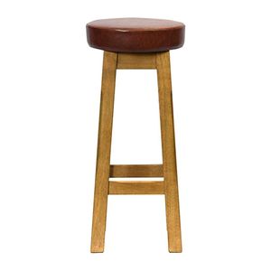 Everyday Wessex Weathered Oak High Stool with Bison Espresso Seat (2 Pack) - JF970 - 1